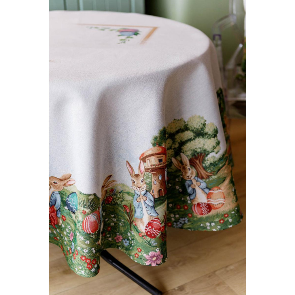 Скатертина Прованс гобеленова Галявина D-136 см (034135) - зображення 3