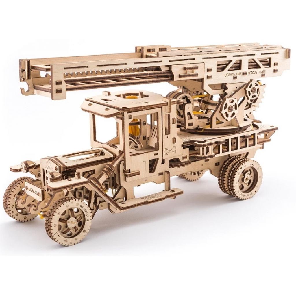 Збірна модель Ugears механічний Вантажівка Пожежна драбина (70022) - зображення 2