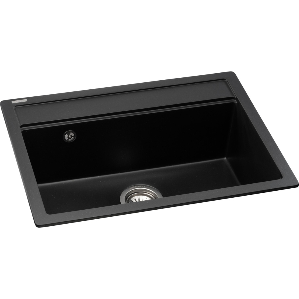 Мийка кухонна GRANADO ARTES black shine з сифоном (gr3601) - зображення 2
