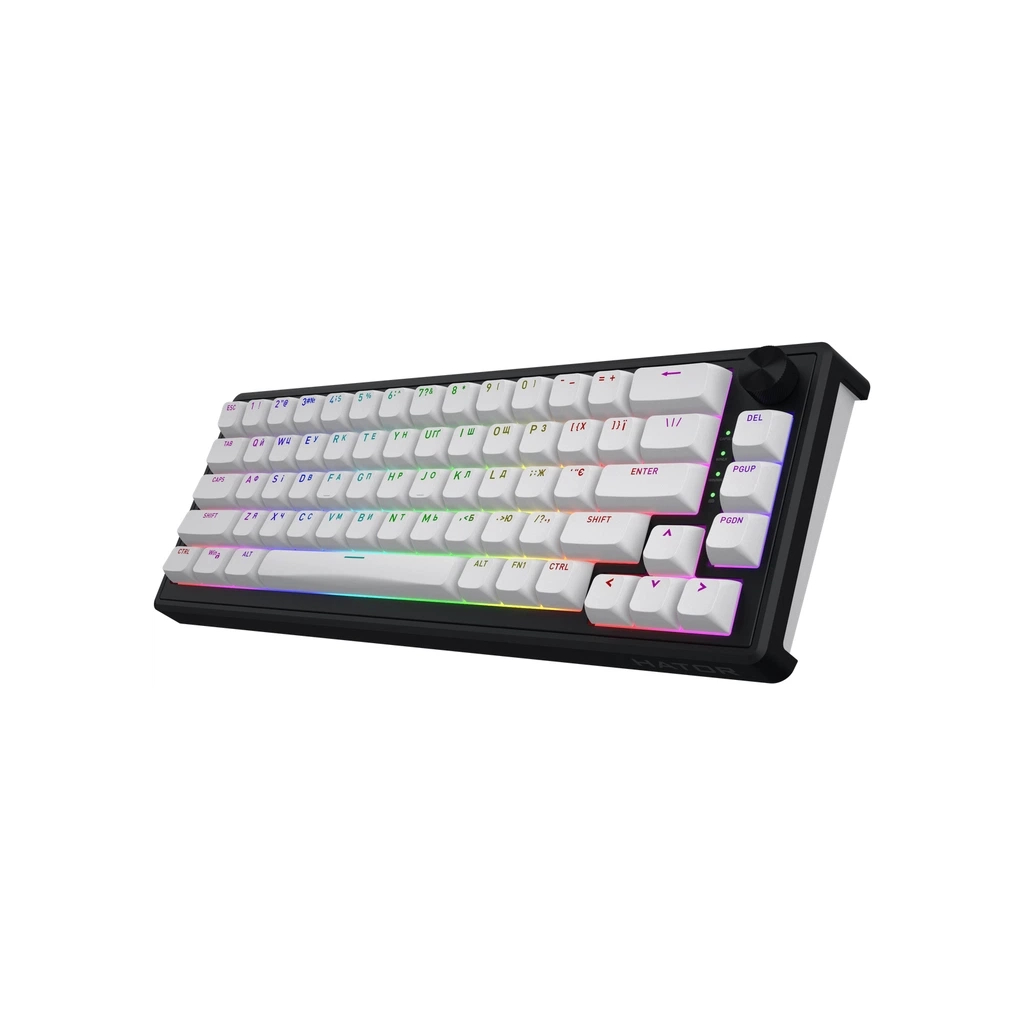 Клавіатура Hator Skyfall 65 Aurum Sterling RGB Wireless/Bluetooth/USB UA Black/White (HTK3160UA) - зображення 3