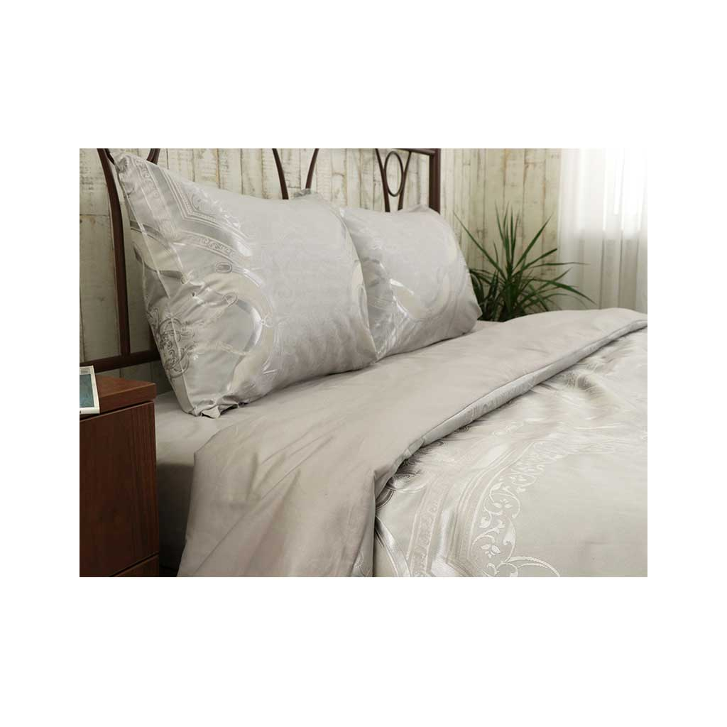 Постільна білизна Руно Grey сатин набивна полуторна (677.137АЖ_Grey) - зображення 3