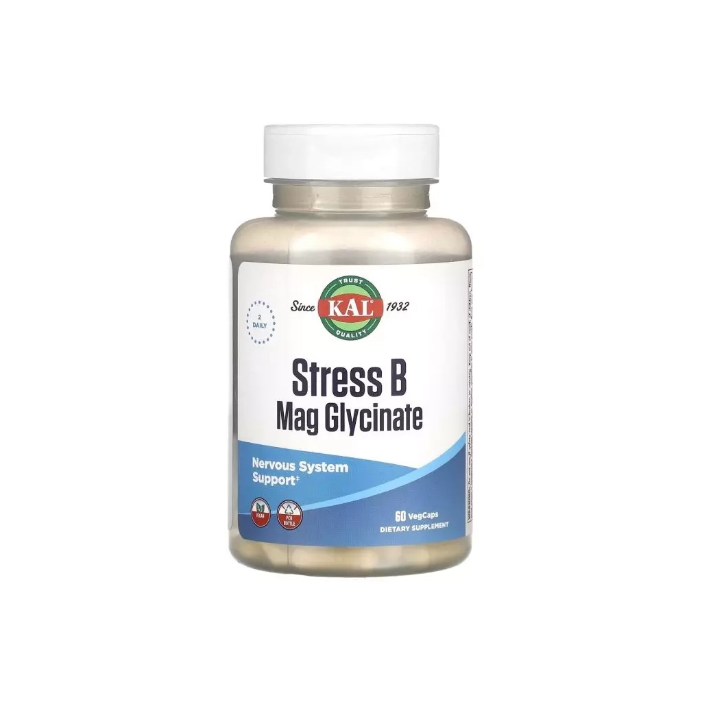 Вітамінно-мінеральний комплекс KAL Магній гліцинат та вітаміни групи B від стресу, Stress B Mag G (CAL-89160) - зображення 1