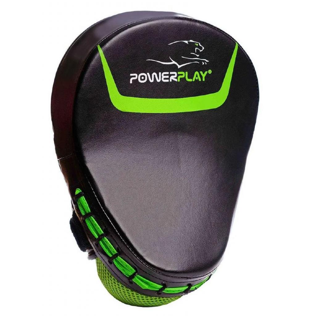 Лапи боксерські PowerPlay 3041 PU Black/Green (PP_3041_Green) - зображення 2