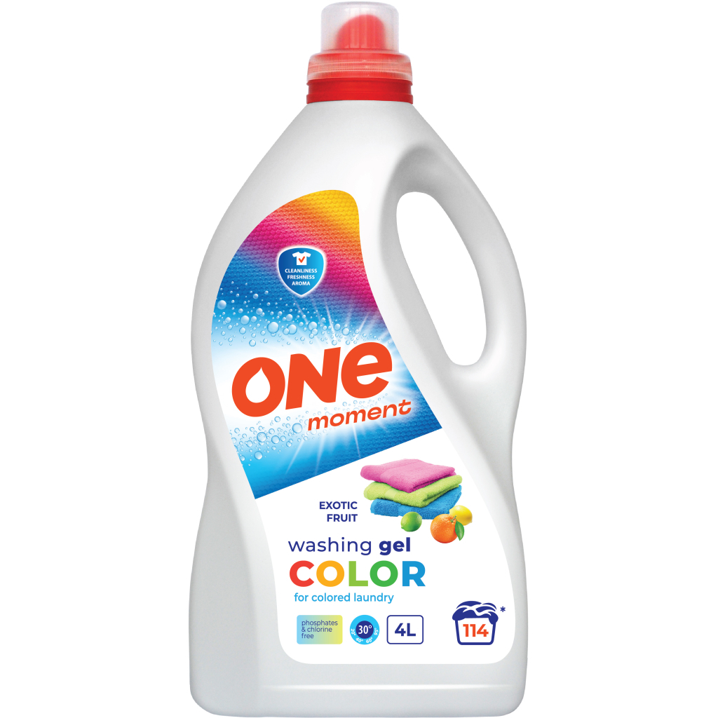 Гель для прання One Moment Color Exotic Fruit 4 л (4820096036914) - зображення 1