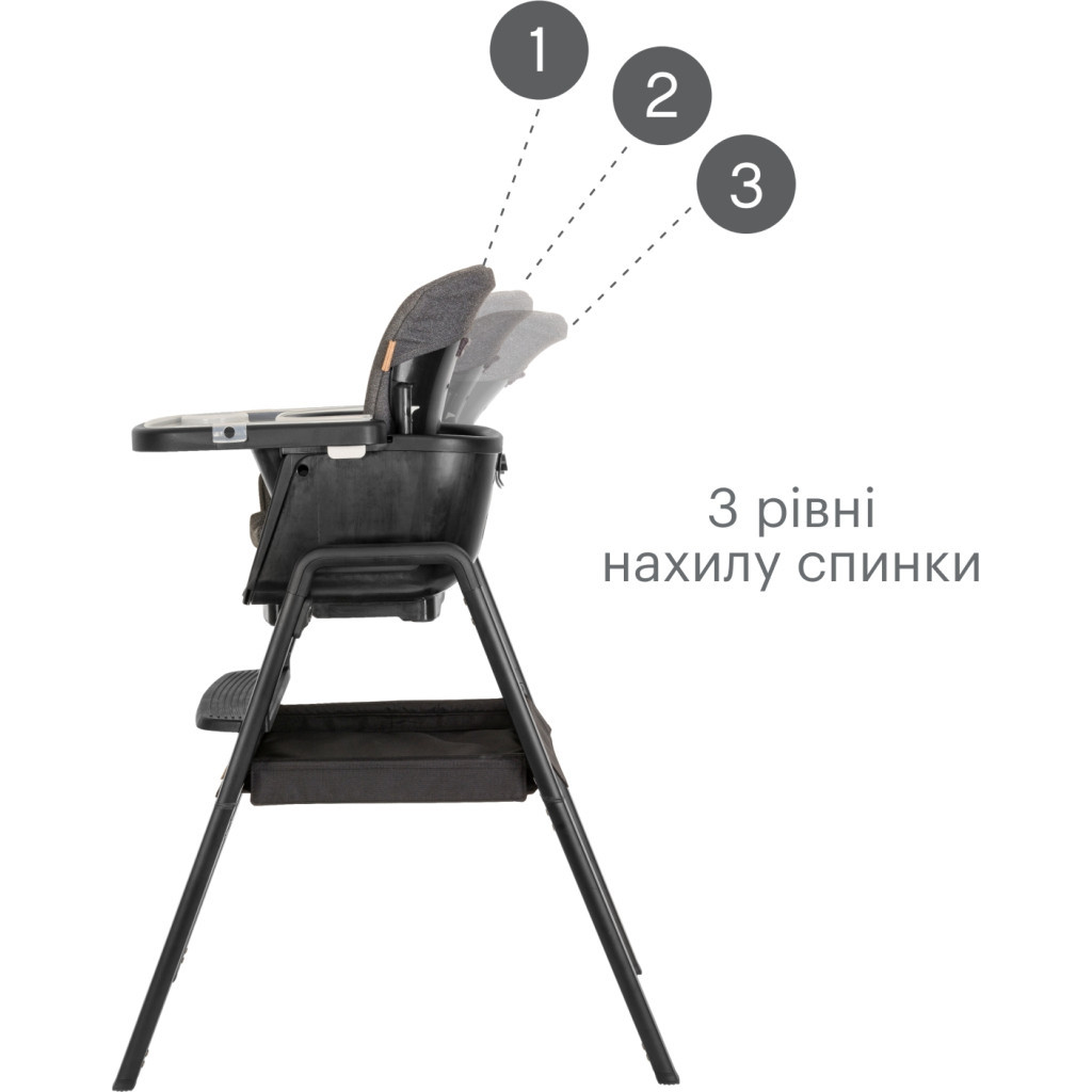 Стілець для годування Tutti Bambini 7 в 1 Nova чорний (611010/9999) - зображення 5