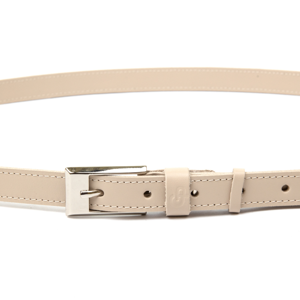 Ремінь Grande Pelle Тонкий жіночий шкіряний Бежевий (11447) - зображення 2