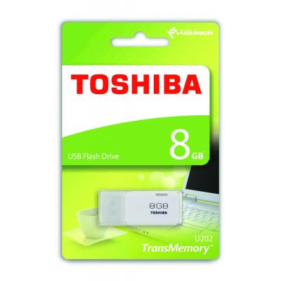 USB флеш накопичувач Toshiba 8GB Hayabusa White USB 2.0 (THN-U202W0080E4) - изображение 2