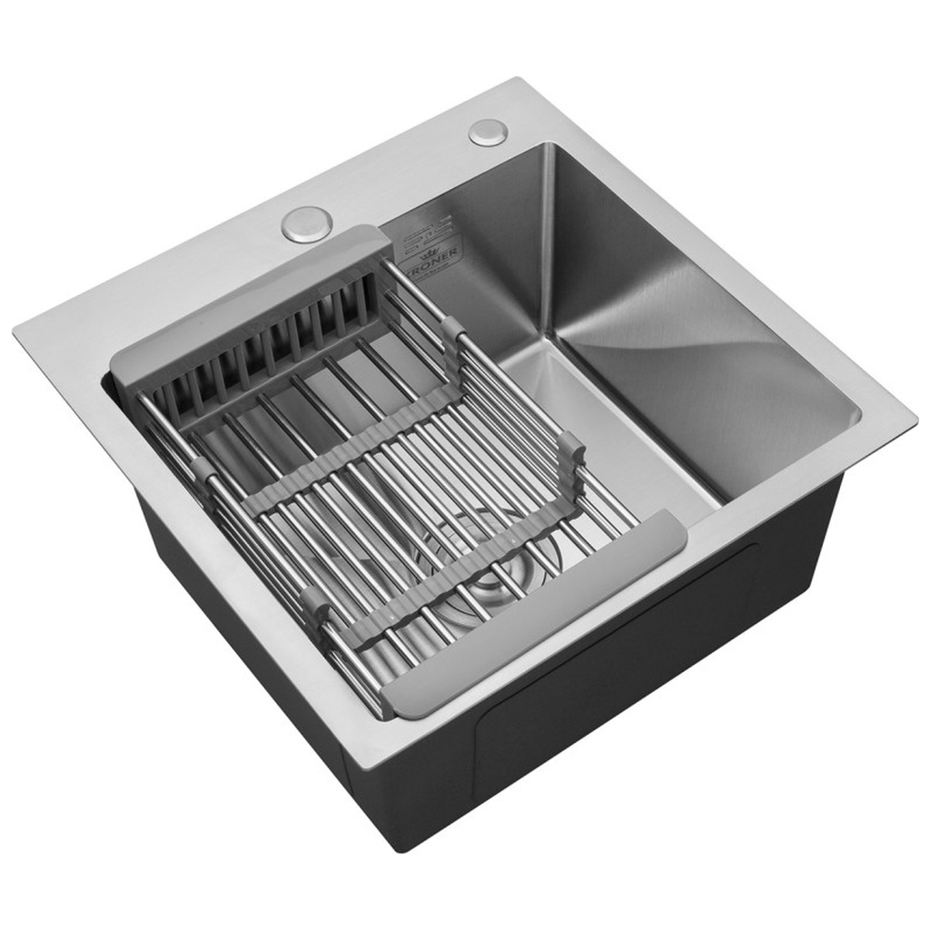 Мийка кухонна Kroner Gebürstet-4545HM (CV033855) - зображення 3