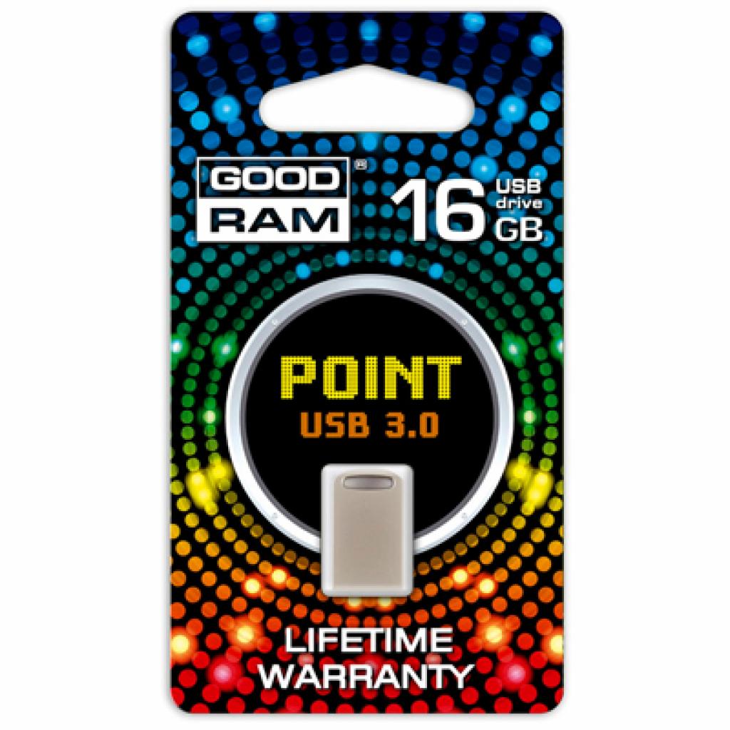 USB флеш накопичувач Goodram 16Gb POINT Silver USB 3.0 (PD16GH3GRPOSR10) - зображення 1