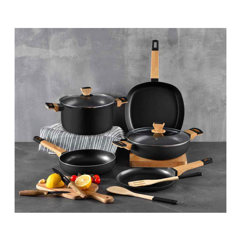 Сковорода Bergner Wok Earth Black 28 см (BG-34627-BK) - зображення 6