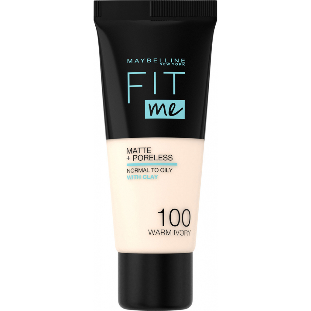 Тональний крем Maybelline New York Fit Me Matte + Poreless 100 - Warm Ivory 30 мл (3600531369330) - зображення 1