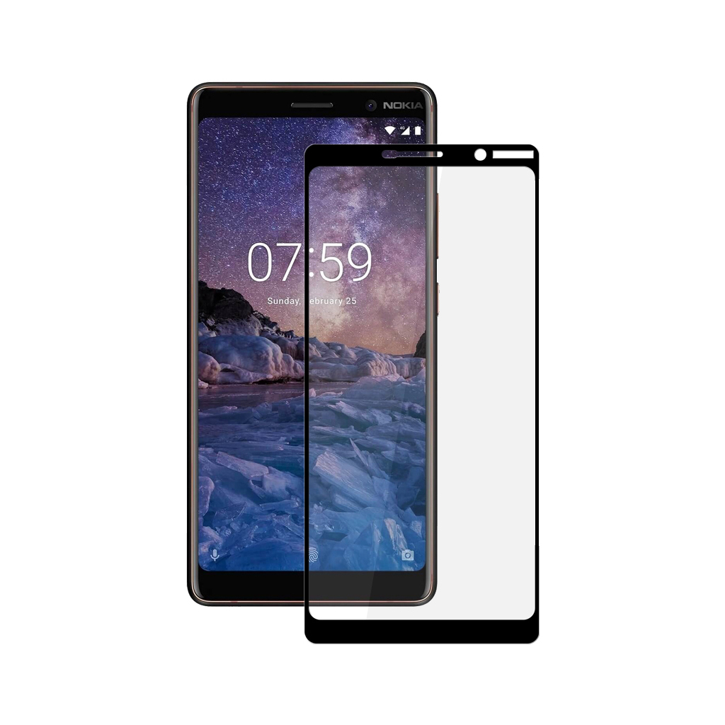 Скло захисне PowerPlant Full screen Nokia 7 Plus, Black (GL605231) - зображення 1