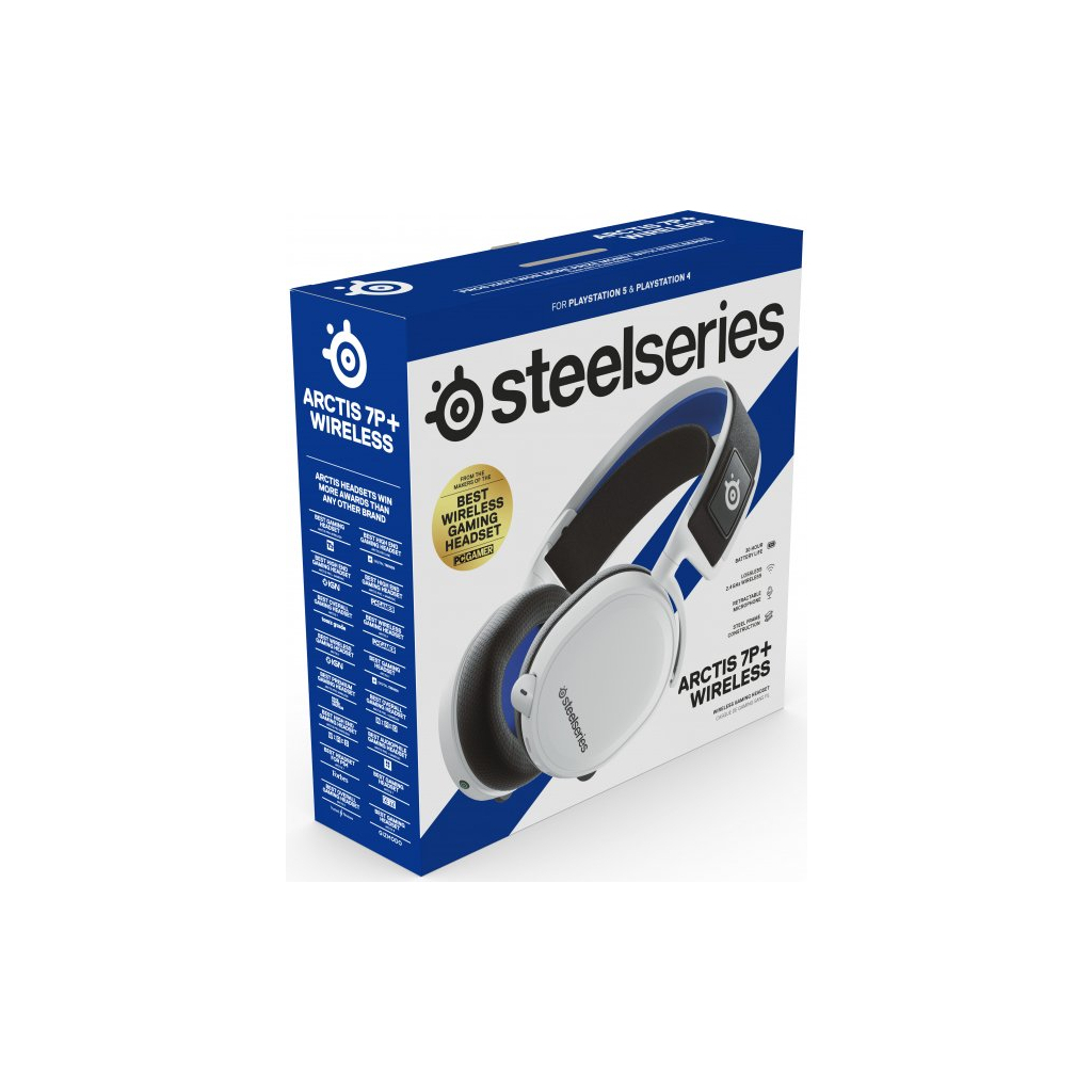 Навушники SteelSeries Arctis 7P+ for PS5 White (SS61471) - зображення 10