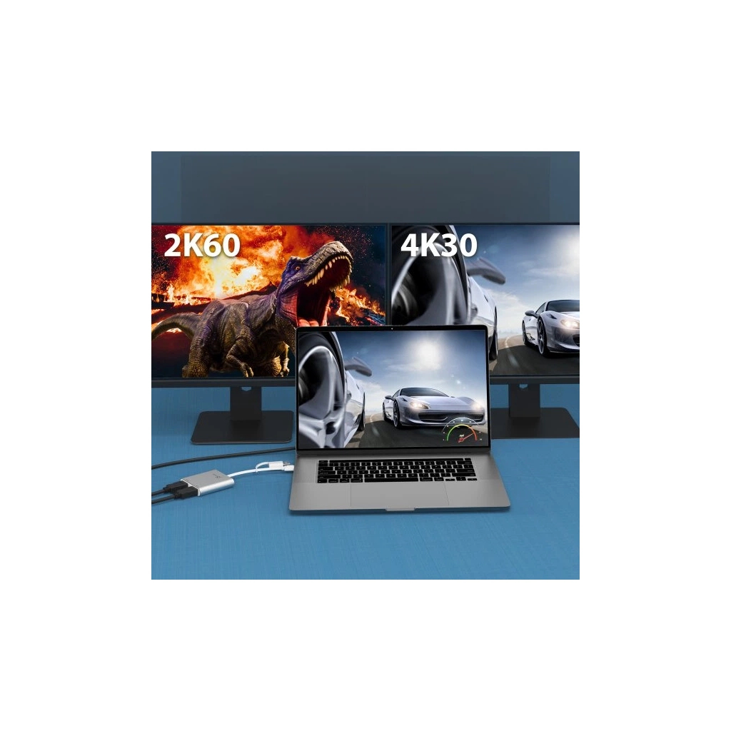 Адаптер USB-C/A to 2xHDMI F dual display J5create (JCA365-N) - picture 5