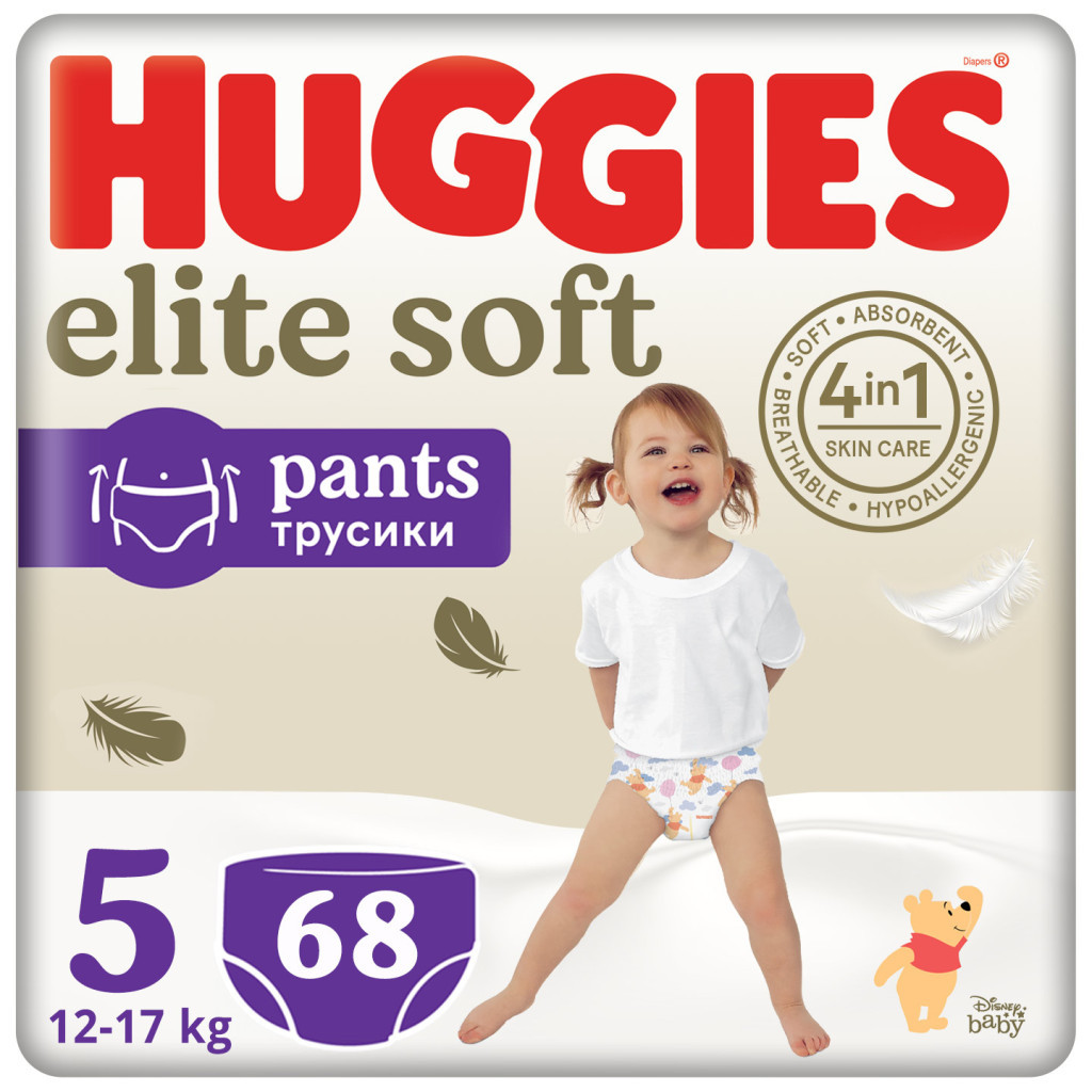 Підгузки Huggies Elite Soft 5 (12-17 кг) Box 68 шт (5029053582467) - зображення 1