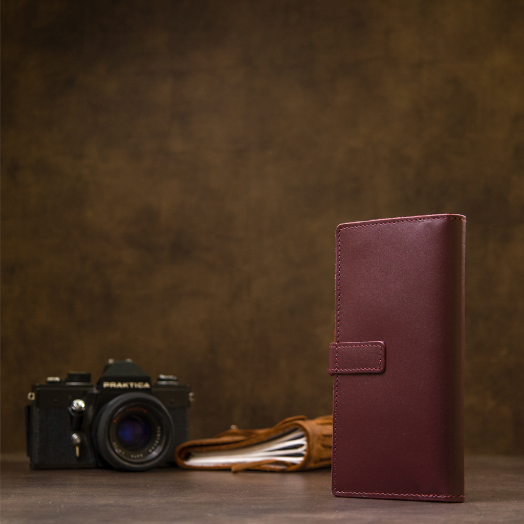 Гаманець Grande Pelle Бордовий (11467) - зображення 9