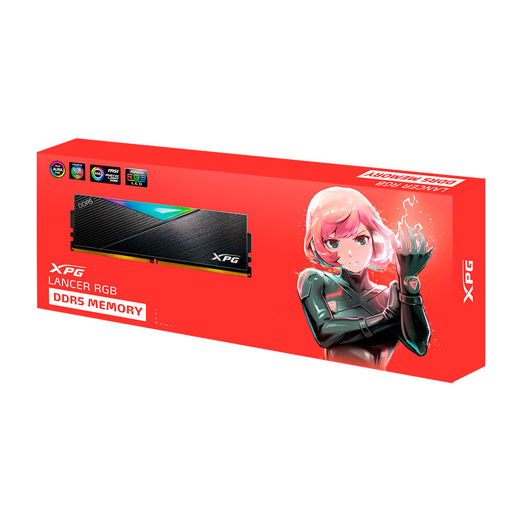 Модуль пам'яті для комп'ютера DDR5 32GB 6000 MHz XPG Lancer RGB Black ADATA (AX5U6000C3032G-CLARBK) - зображення 5