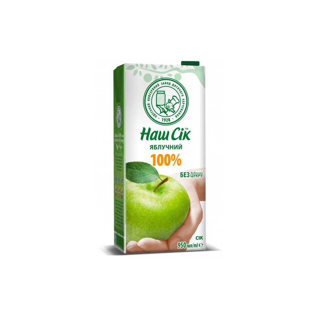 Сік Наш Сік Яблуко 950 мл (4820192262651) - изображение 1