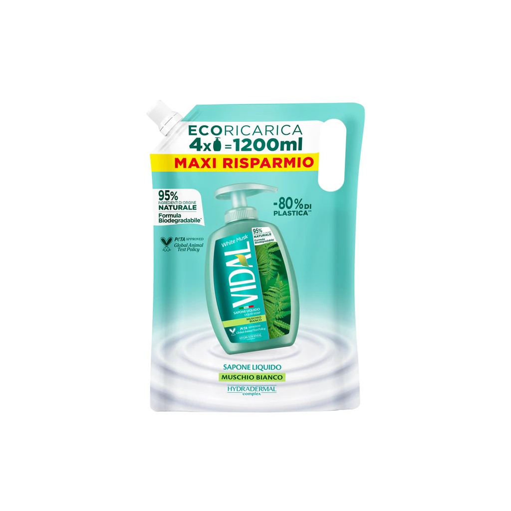 Рідке мило Vidal Білий мускус дой-пак 1.2 л (8008970056173) - зображення 1