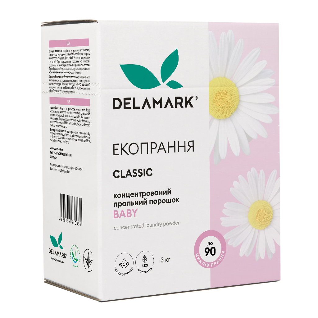 Пральний порошок DeLaMark Baby 3 кг (4820152330338) - зображення 1