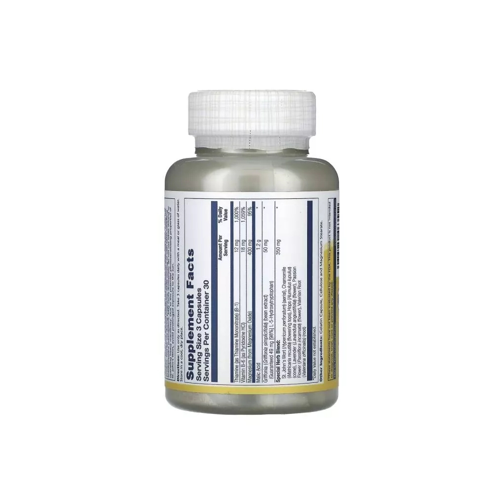 Вітамінно-мінеральний комплекс Solaray Яблучна кислота та магній, Malic Acid Magnesium, 90 капсул (SOR-46355) - зображення 2