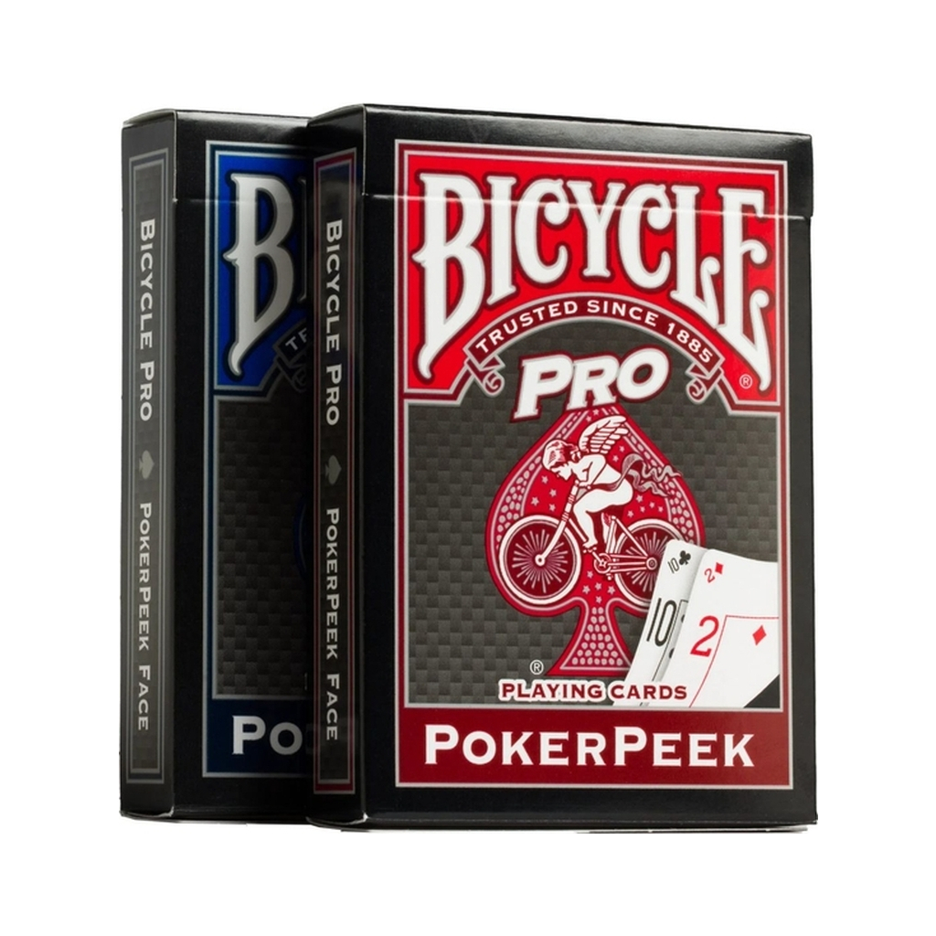 Гральні карти Bicycle Pro PokerPeek (red, blue) (01456) - зображення 1