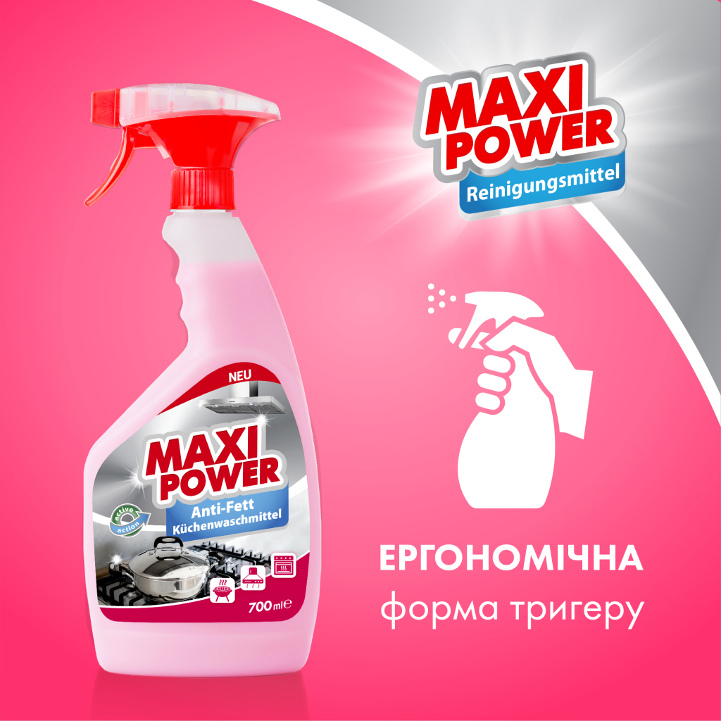 Спрей для чищення кухні Maxi Power Anti-Fett 700 мл (4823098412069) - зображення 5