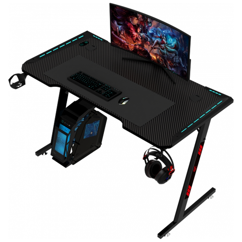 Комп'ютерний стіл GT Racer GT Racer T-1242 (120x60x73) Black (T-1242 (120x60x73) Black) - изображение 6