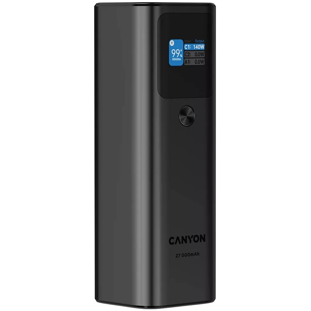 Батарея універсальна Canyon PB-2010 27000mAh PD/3.1/140Wh, in/out2xUSB-C PD/140W, outUSB-A/22.5W (CNE-CPB2010DG) - зображення 4