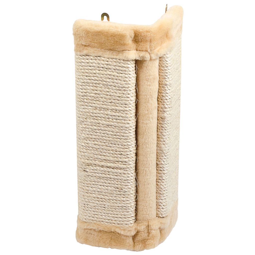 Дряпка (кігтеточка) для котів Природа ДУ настінна кутова (бежева) (4820157403419) - зображення 1