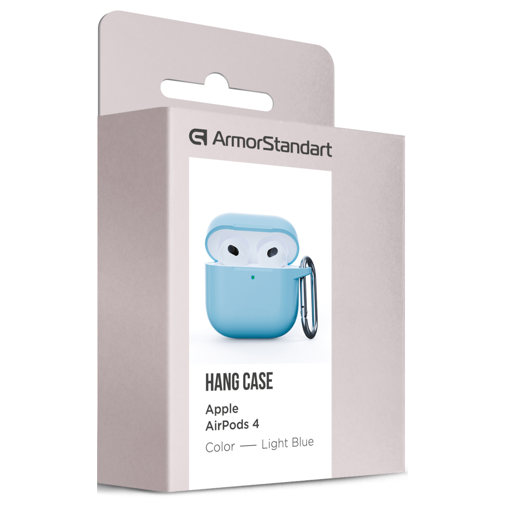 Чохол для навушників Armorstandart Hang Case для Apple AirPods 4 Light Blue (ARM81283) - зображення 3