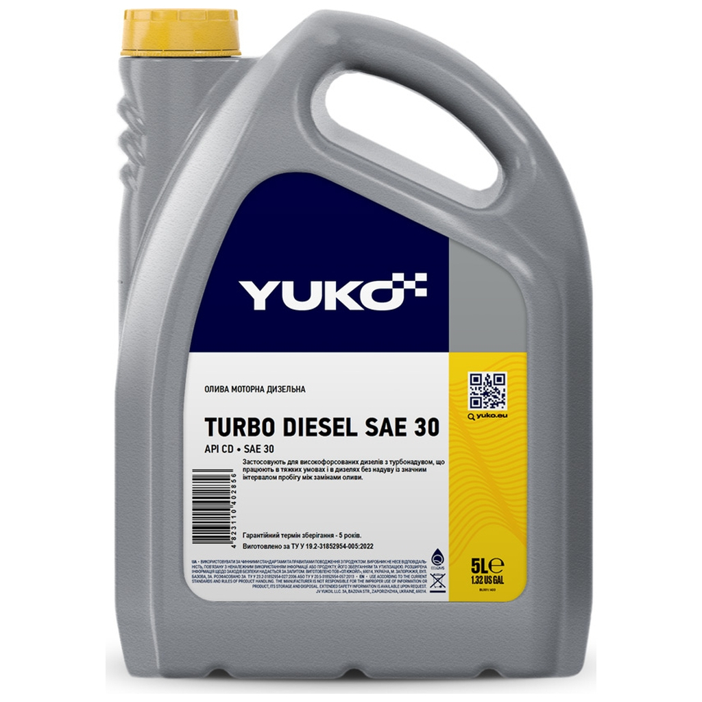 Моторна олива Yuko TURBO DIESEL SAE 30 5л (4823110402856) - зображення 1