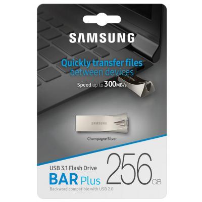 USB флеш накопичувач Samsung 256GB Bar Plus Silver USB 3.1 (MUF-256BE3/APC) - зображення 7