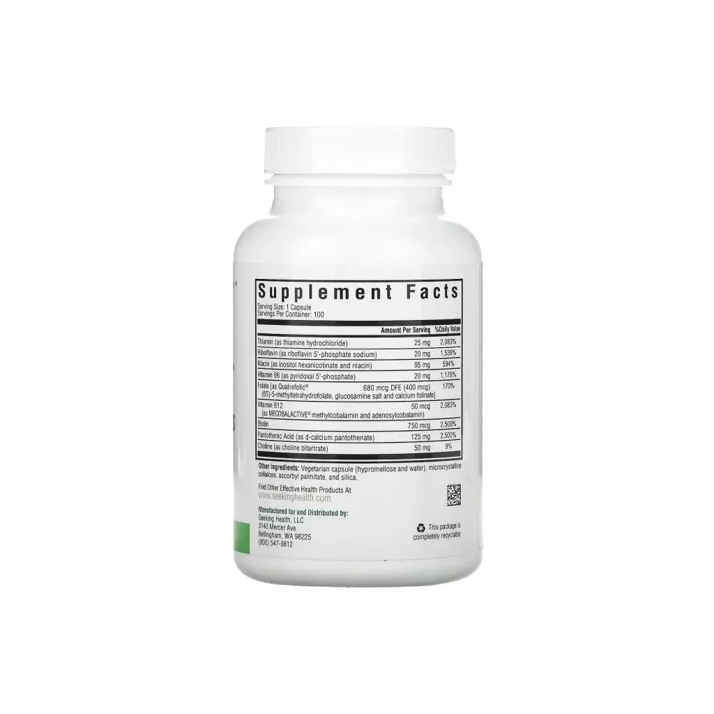 Вітамін Seeking Health B-комплекс, B Complex Plus, 100 вегетаріанських капсул (SKH-52016) - зображення 2