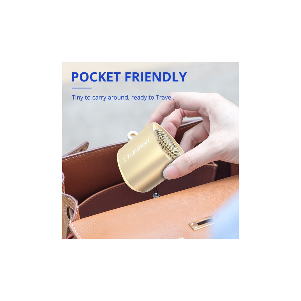 Акустична система Tronsmart Nimo Mini Speaker Gold (985908) - зображення 9
