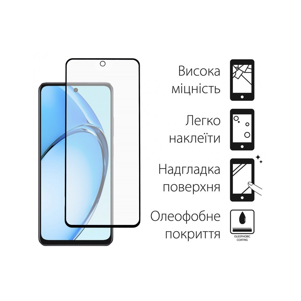 Скло захисне Dengos Full Glue OPPO A60 (black) (TGFG-364) - зображення 2