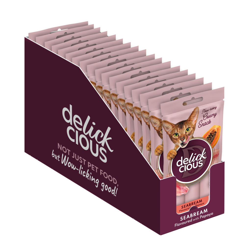 Ласощі для котів Delickcious Дорада з додаванням папаї 4 х 15 г (4820269141612) - изображение 2