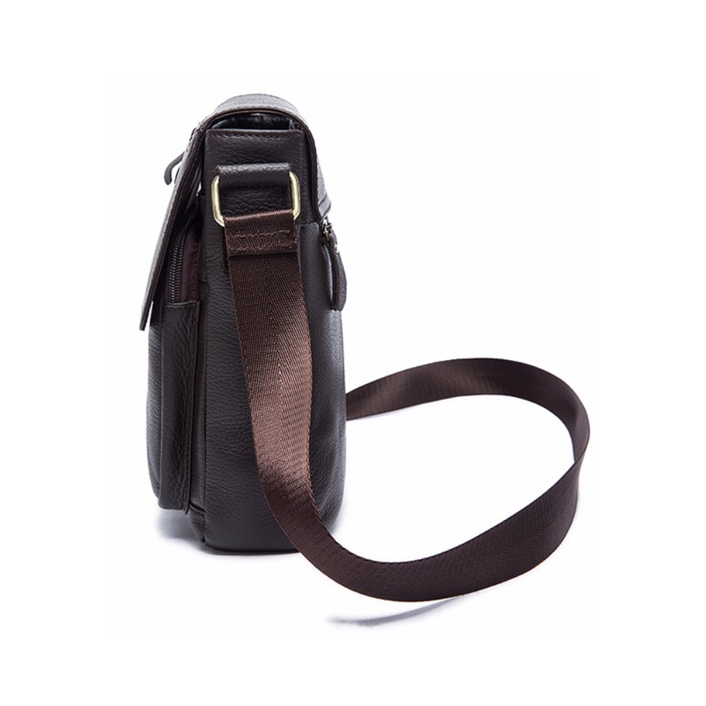 Сумка Vintage Через плече зі шкіри Коричнева (20022) - зображення 3