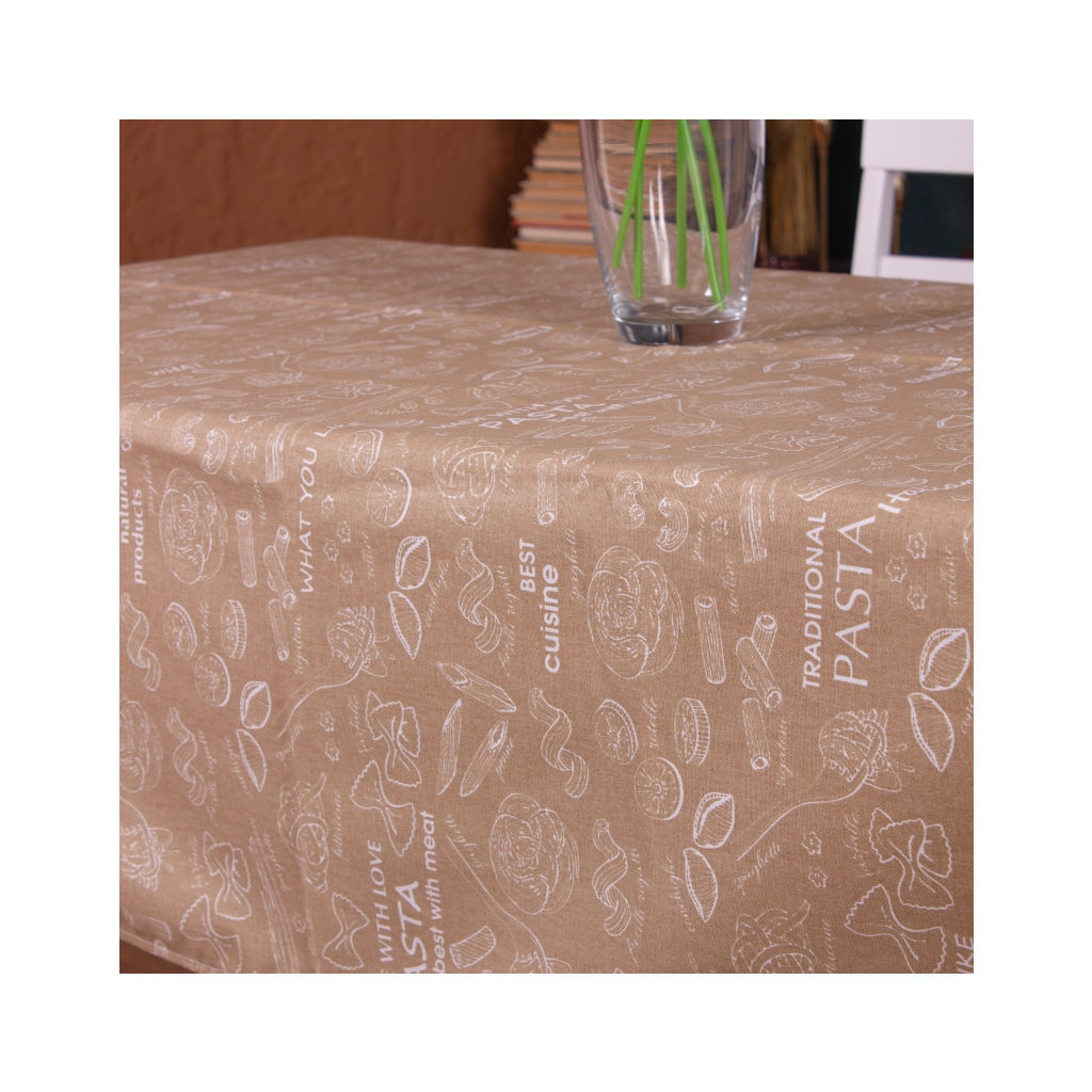 Скатертина MirSon Рогожа №202 Brown Paste 130x260 см (2200006737773) - зображення 3