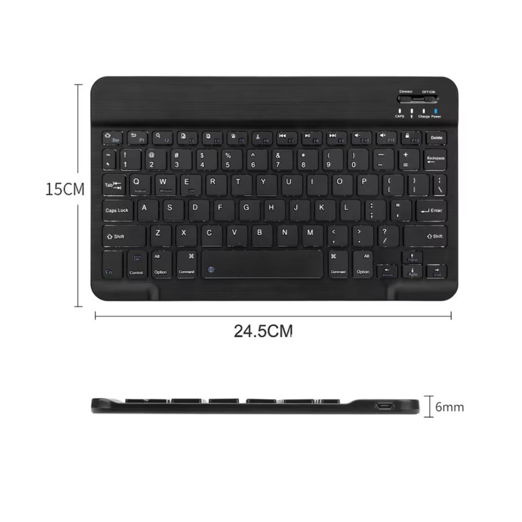 Клавіатура BeCover (245х150 мм) Bluetooth UA Black (713405) - зображення 5