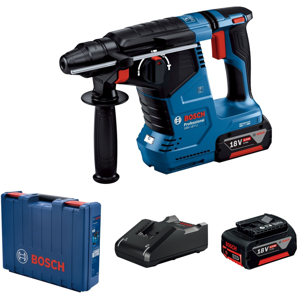 Перфоратор Bosch GBH 187-LI Professional 2*18 В 5 Аг, SDS-Plus, 2.4 Дж, 980 об/хв (0.611.923.021) - изображение 1