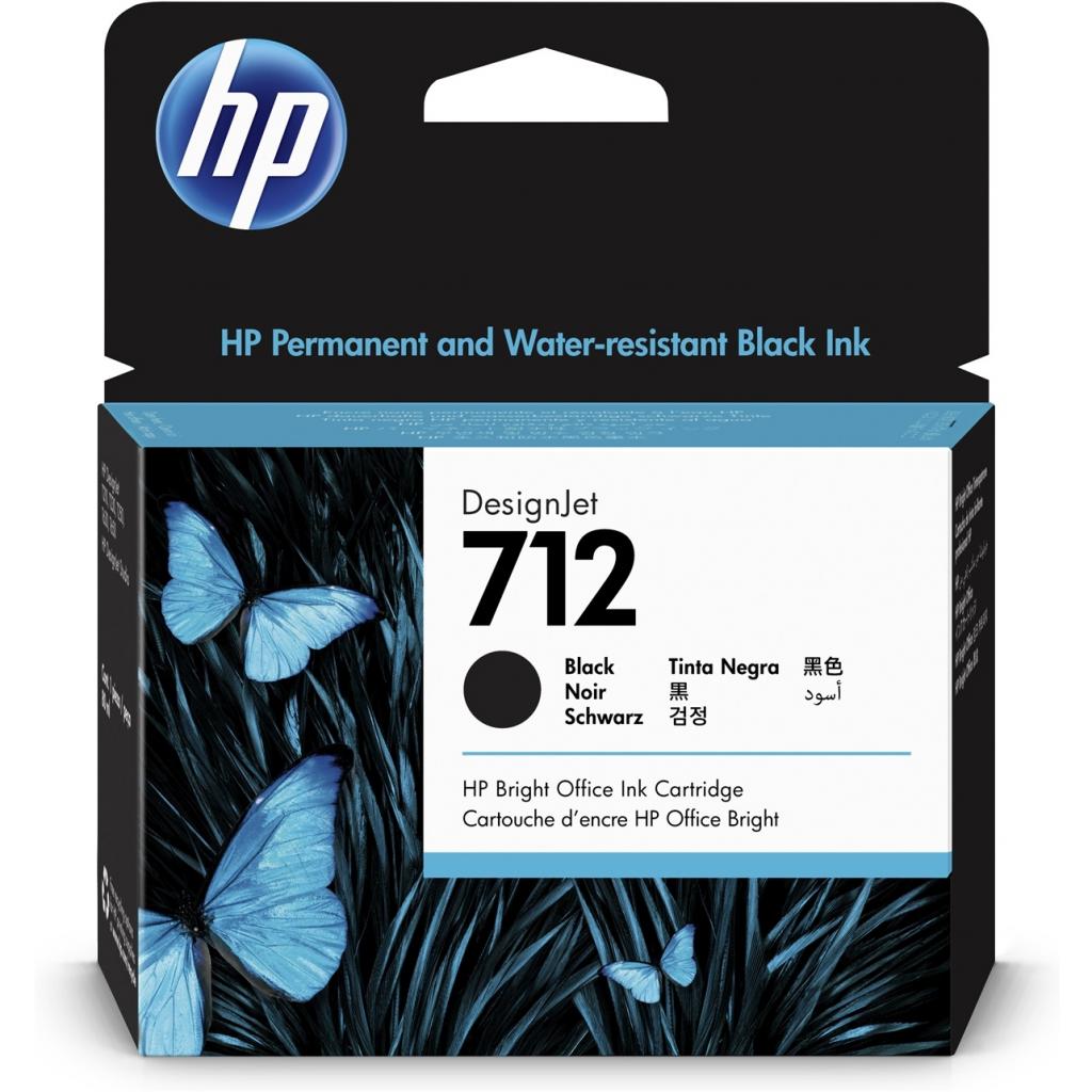 Картридж HP DJ No.712 DesignJet Т230/Т630 Black 80ml (3ED71A) - зображення 1