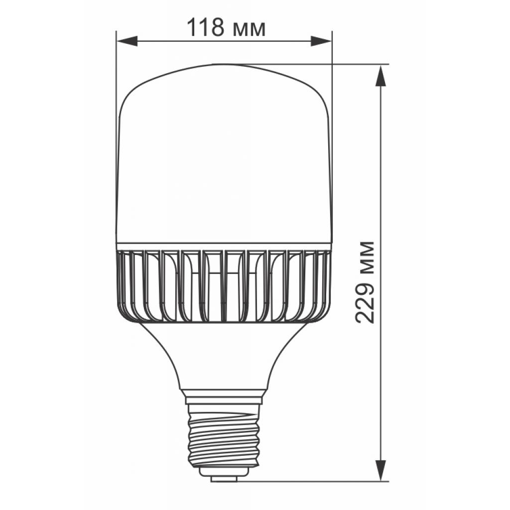 Лампочка Videx A118 50W E40 5000K 220V (VL-A118-50405) - зображення 3