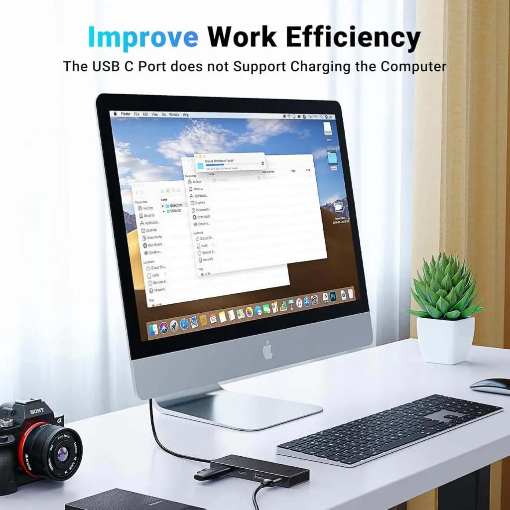 Концентратор Ugreen USB-C to 2xUSB 3.2 Gen2 + 2xUSB-C 3.2 Gen2 10Gbps CM806 black (35583) - зображення 4
