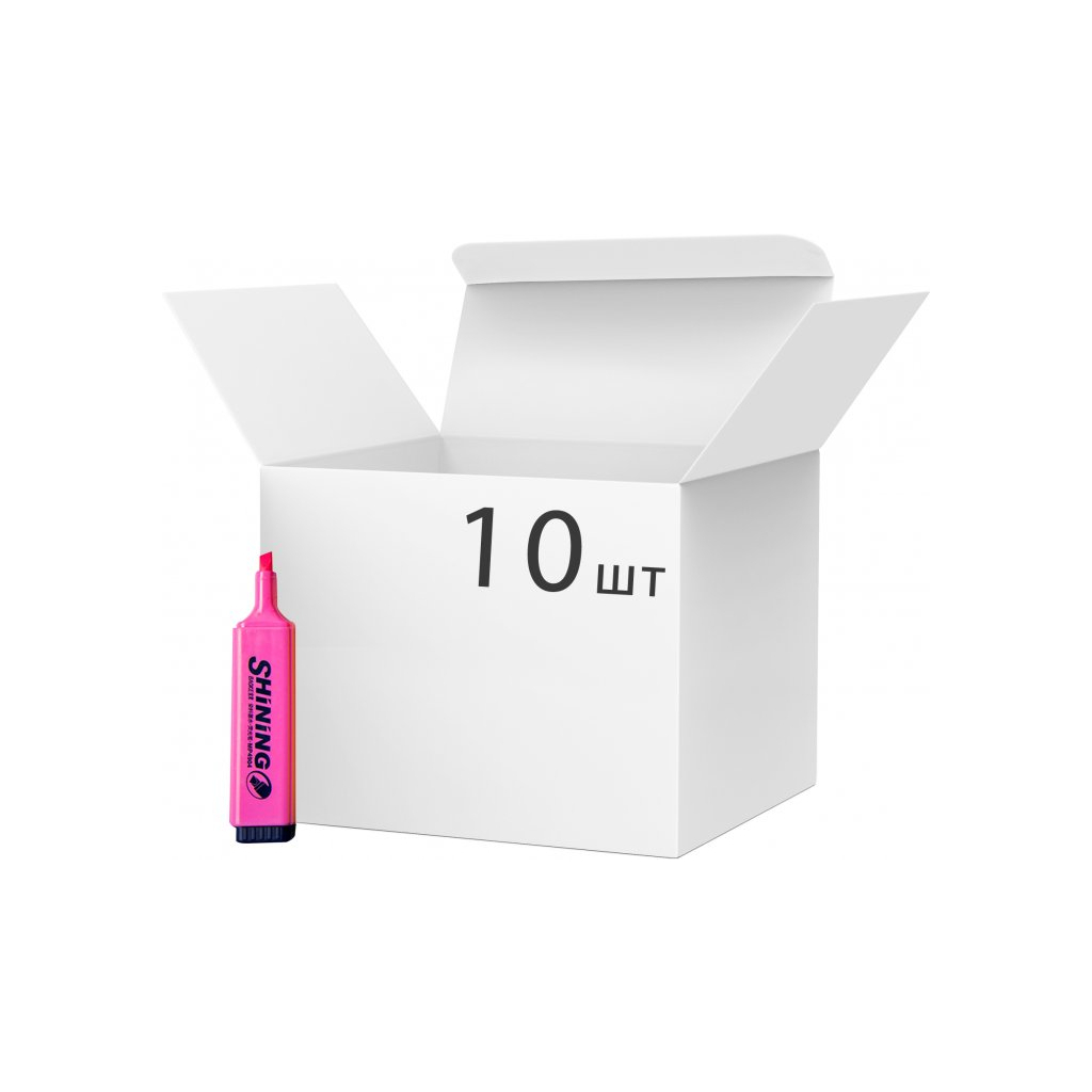 Маркер Baoke текстовий, 2-4 мм Shining рожевий, 10 шт (MARK-TXT-BAO4904P-10) - зображення 2