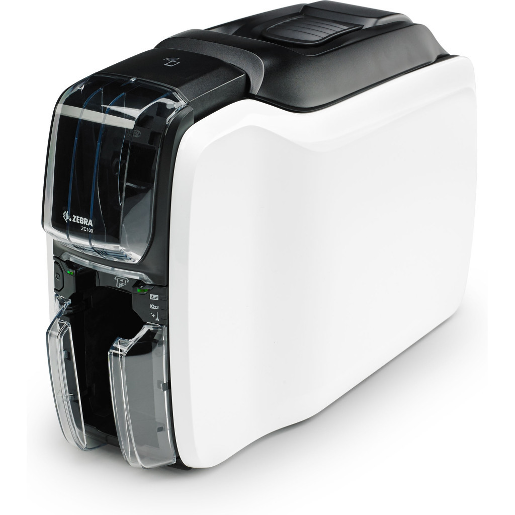 Принтер пластикових карт Zebra ZC100, Single Sided, USB, 200 PVC cards, YMCKO ribbon (200 images) (ZC11-0000Q00EM00) - зображення 1