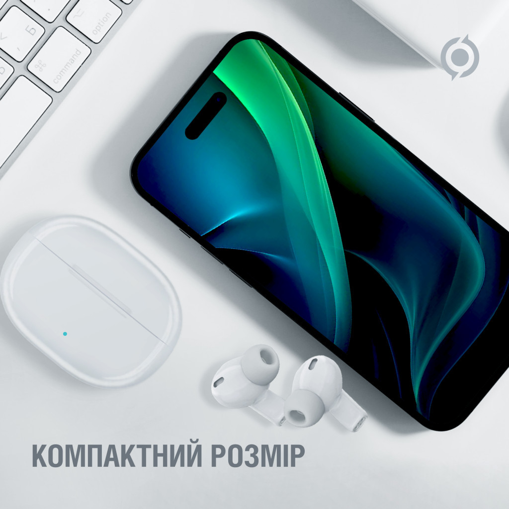 Навушники Piko TWS-HalfMoon White (1283126583391) - зображення 6