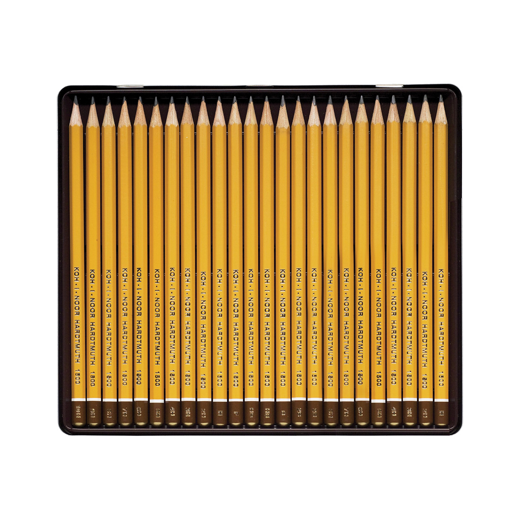 Олівець графітний Koh-i-Noor Набір 8В-10Н металевий пенал 24 шт (1504) - зображення 2
