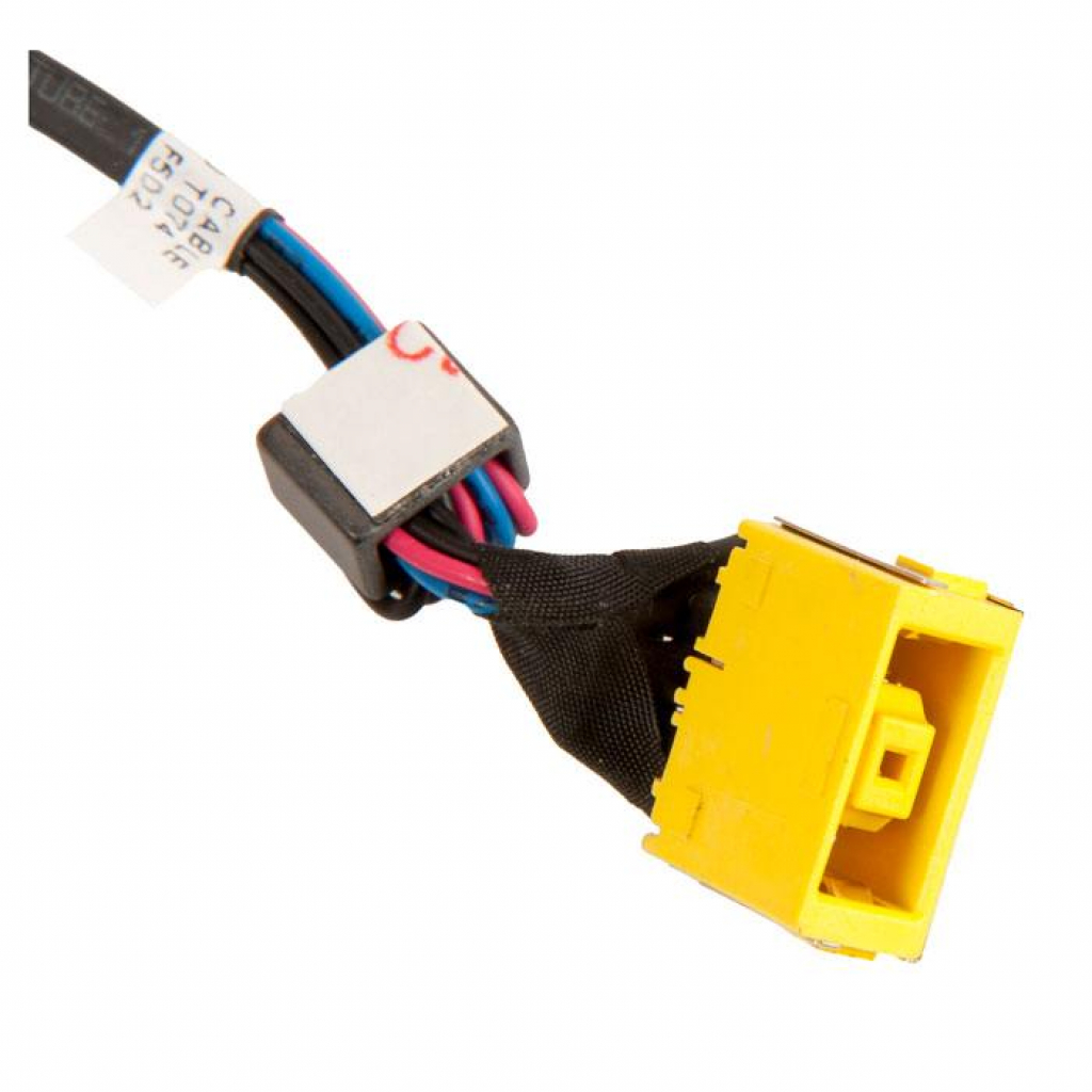 Роз'єм живлення ноутбука з кабелем для Lenovo PJ585 (прямоугольный + center pin), 5-p Универсальный (A49071) - зображення 2