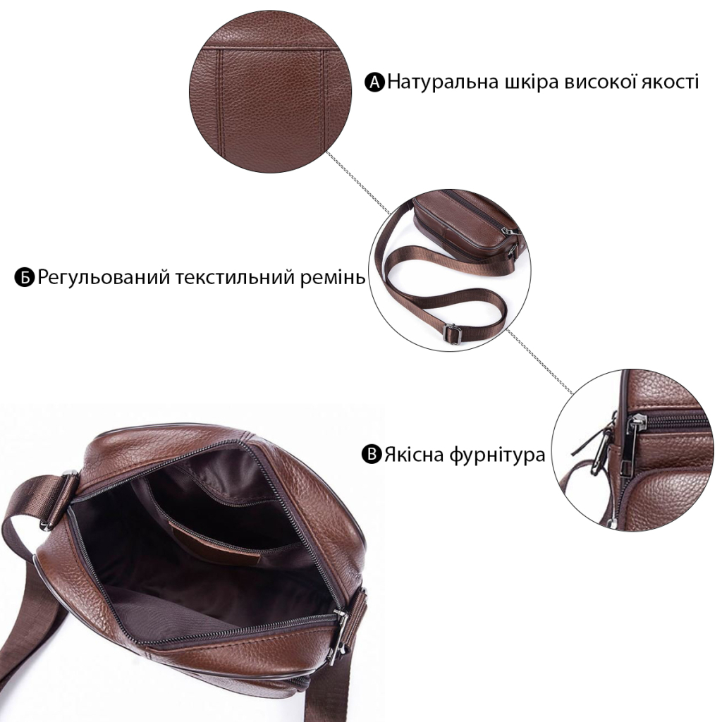 Сумка Vintage Коричнева (14705) - зображення 5